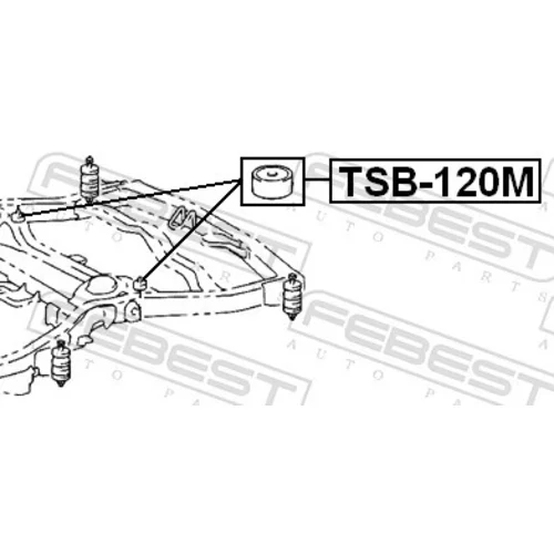 Uloženie, rám vozilda TSB-120M /FEBEST/ - obr. 1