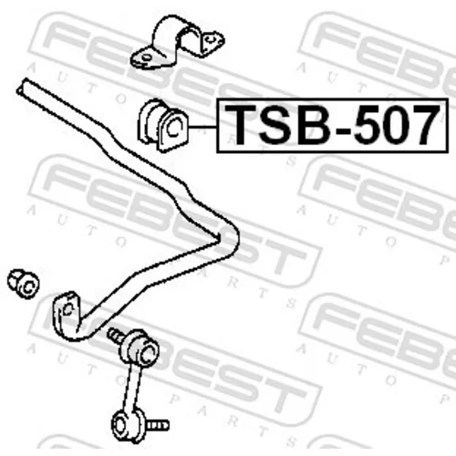 Uloženie priečneho stabilizátora TSB-507 /FEBEST/ - obr. 1