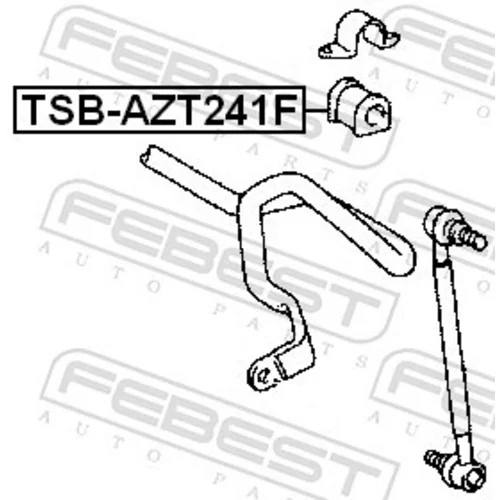 Uloženie priečneho stabilizátora TSB-AZT241F /FEBEST/ - obr. 1
