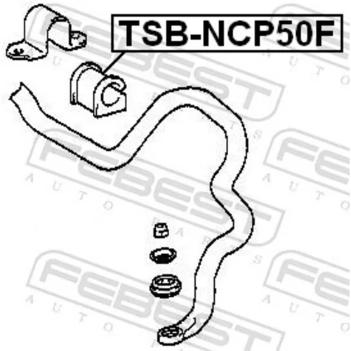 Uloženie priečneho stabilizátora TSB-NCP50F /FEBEST/ - obr. 1
