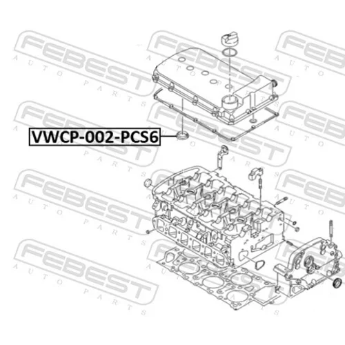 Tesniaci krúžok otvoru pre zap.sviečku VWCP-002-PCS6 /FEBEST/ - obr. 1
