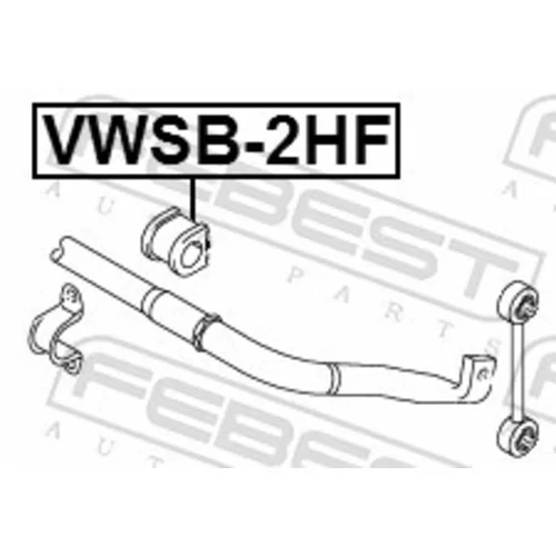 Uloženie priečneho stabilizátora VWSB-2HF /FEBEST/ - obr. 1