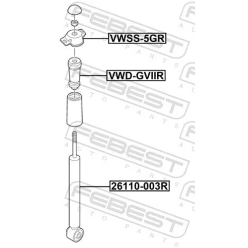 Ložisko pružnej vzpery VWSS-5GR /FEBEST/ - obr. 1