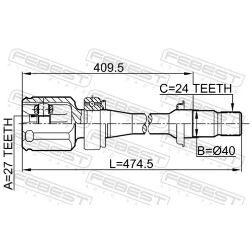 Sada kĺbov hnacieho hriadeľa 0111-ACV30RH /FEBEST/ - obr. 1