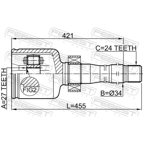 Sada kĺbov hnacieho hriadeľa 0111-GGL15RH /FEBEST/ - obr. 1