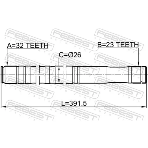 Hnací hriadeľ 0112-CT220RH /FEBEST/ - obr. 1