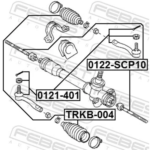 Axiálny čap tiahla riadenia 0122-SCP10 /FEBEST/ - obr. 1