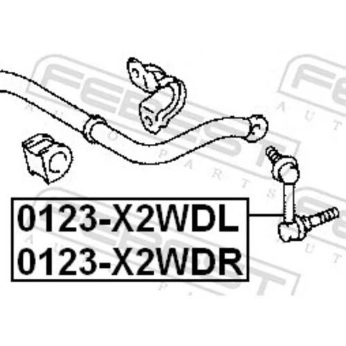 Tyč/Vzpera stabilizátora 0123-X2WDL /FEBEST/ - obr. 1