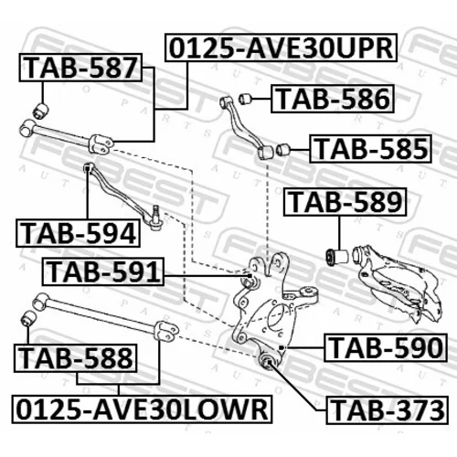 Rameno zavesenia kolies 0125-AVE30UPR /FEBEST/ - obr. 1