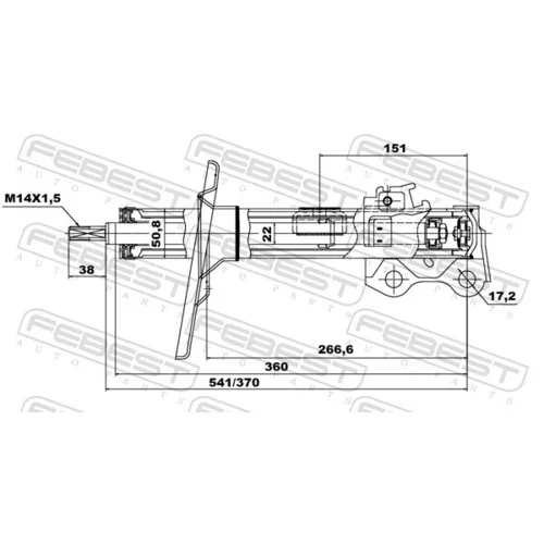 Tlmič pérovania 01660967FL /FEBEST/ - obr. 1
