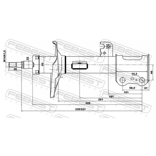 Tlmič pérovania 01665181FL /FEBEST/ - obr. 1