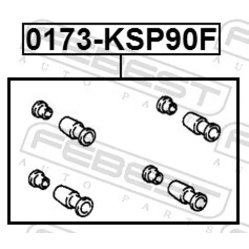 Sada vodiacich puzdier brzdového strmeňa 0173-KSP90F /FEBEST/ - obr. 1