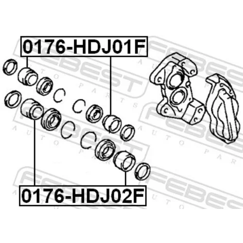Piest brzdového strmeňa 0176-HDJ02F /FEBEST/ - obr. 1