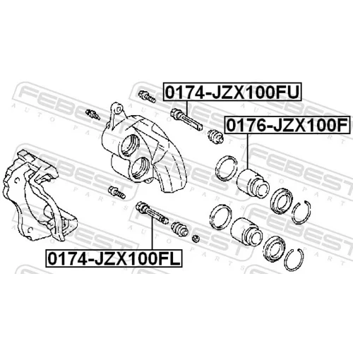 Piest brzdového strmeňa 0176-JZX100F /FEBEST/ - obr. 1