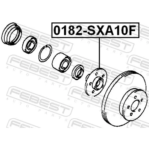 Náboj kolesa 0182-SXA10F /FEBEST/ - obr. 1