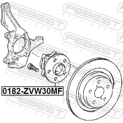Náboj kolesa 0182-ZVW30MF /FEBEST/ - obr. 1