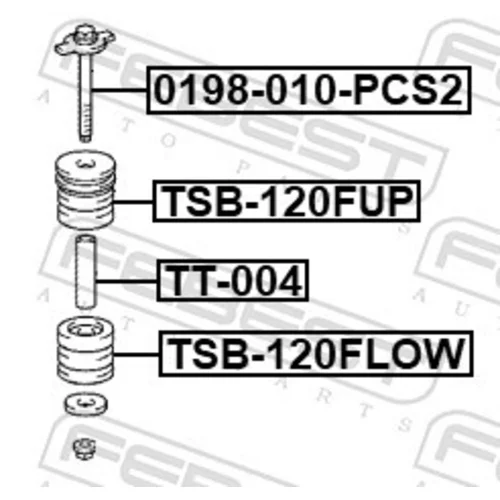 Upevňovacie čapy prieč. ramena 0198-010-PCS2 /FEBEST/ - obr. 1