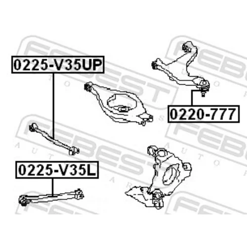 Zvislý/nosný čap 0220-777 /FEBEST/ - obr. 1