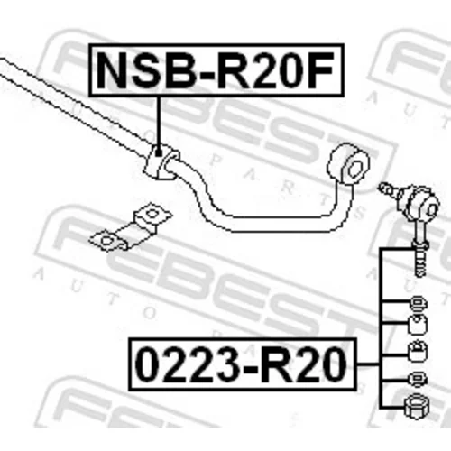 Tyč/Vzpera stabilizátora 0223-R20 /FEBEST/ - obr. 1