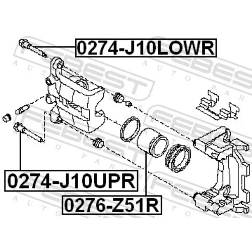 Piest brzdového strmeňa 0276-Z51R /FEBEST/ - obr. 1