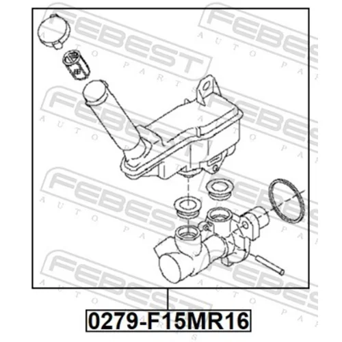 Hlavný brzdový valec 0279-F15MR16 /FEBEST/ - obr. 1