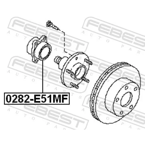 Náboj kolesa 0282-E51MF /FEBEST/ - obr. 1