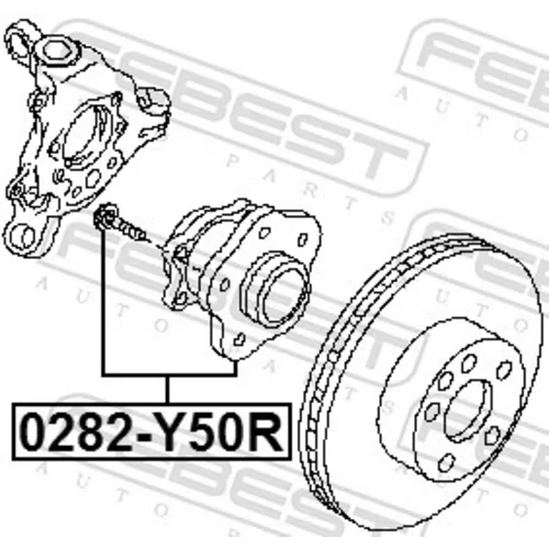 Náboj kolesa 0282-Y50R /FEBEST/ - obr. 1