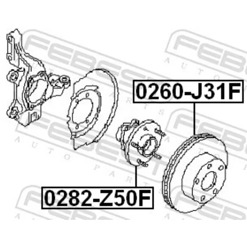 Náboj kolesa 0282-Z50F /FEBEST/ - obr. 1