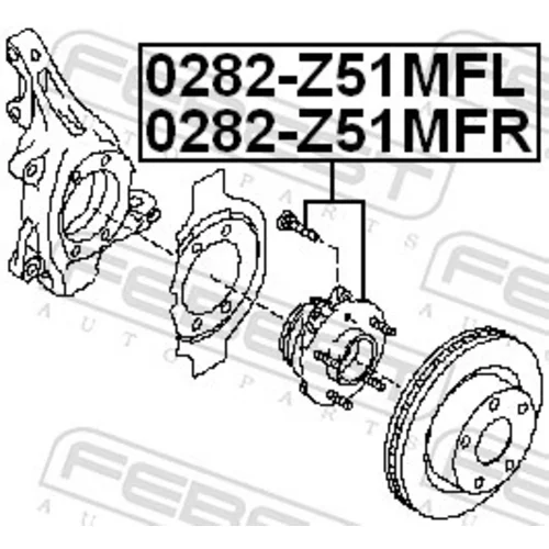 Náboj kolesa 0282-Z51MFR /FEBEST/ - obr. 1