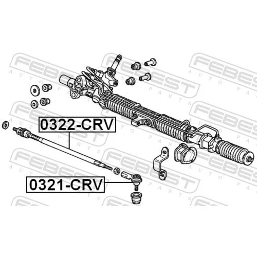 Hlava/čap spojovacej tyče riadenia 0321-CRV /FEBEST/ - obr. 1
