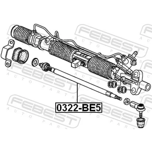 Axiálny čap tiahla riadenia 0322-BE5 /FEBEST/ - obr. 1