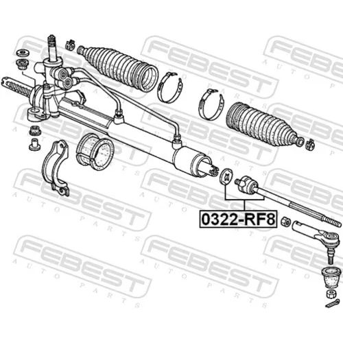 Axiálny čap tiahla riadenia 0322-RF8 /FEBEST/ - obr. 1