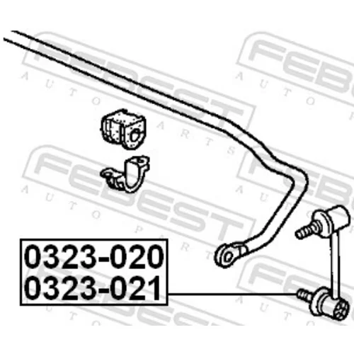 Tyč/Vzpera stabilizátora 0323-020 /FEBEST/ - obr. 1