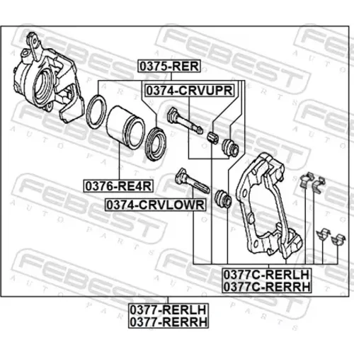 Brzdový strmeň 0377-RERRH /FEBEST/ - obr. 1