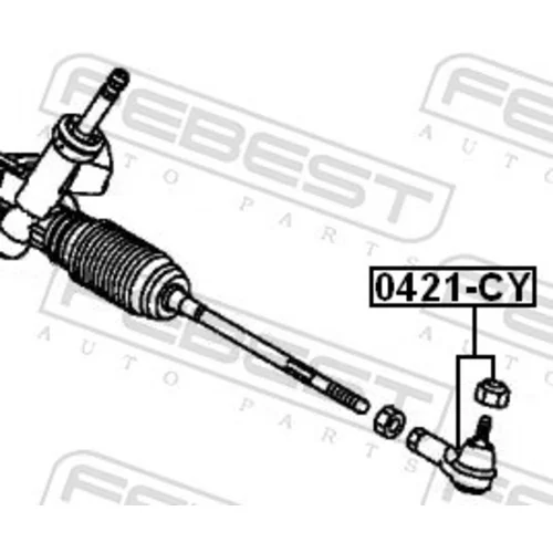 Hlava/čap spojovacej tyče riadenia 0421-CY /FEBEST/ - obr. 1