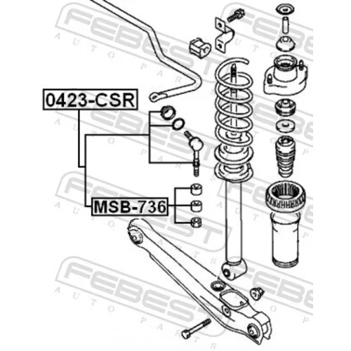 Tyč/Vzpera stabilizátora 0423-CSR /FEBEST/ - obr. 1