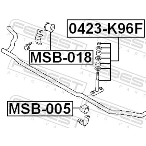 Tyč/Vzpera stabilizátora 0423-K96F /FEBEST/ - obr. 1