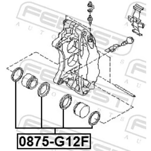 Opravná sada brzdového strmeňa 0875-G12F /FEBEST/ - obr. 1