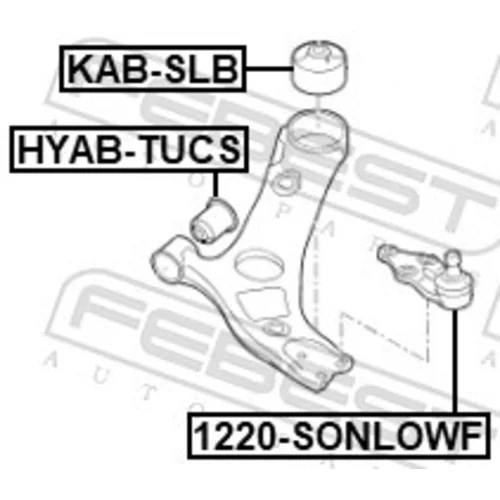 Zvislý/nosný čap 1220-SONLOWF /FEBEST/ - obr. 1