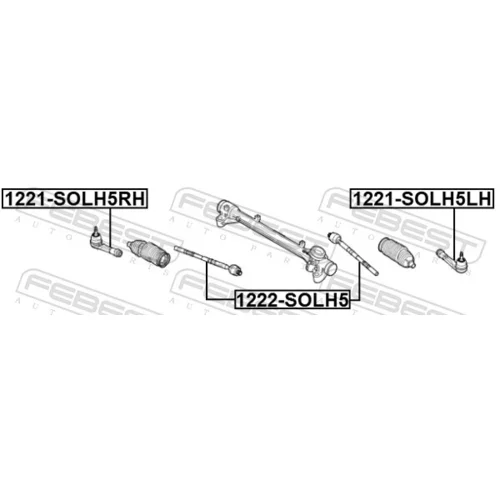 Hlava/čap spojovacej tyče riadenia 1221-SOLH5RH /FEBEST/ - obr. 1