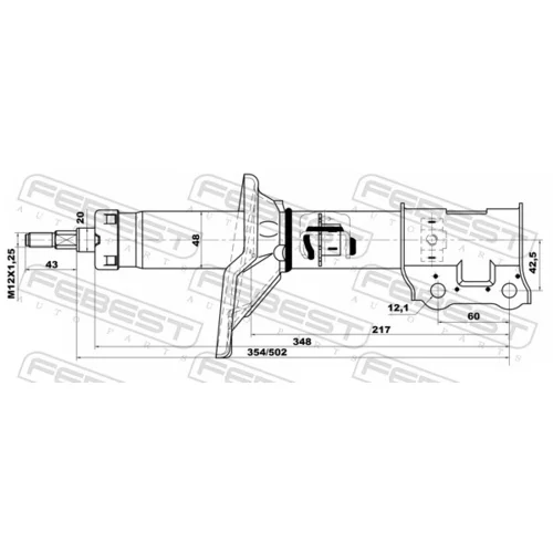 Tlmič pérovania 12666492FL /FEBEST/ - obr. 1