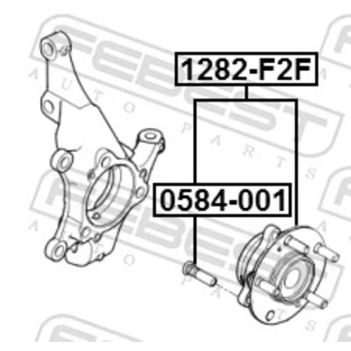 Náboj kolesa 1282-F2F /FEBEST/ - obr. 1