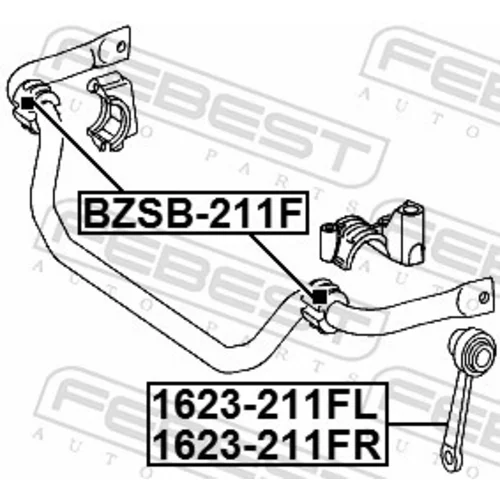 Tyč/Vzpera stabilizátora 1623-211FR /FEBEST/ - obr. 1