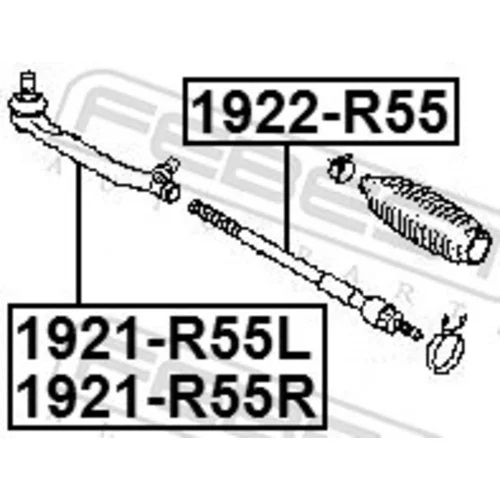 Hlava/čap spojovacej tyče riadenia 1921-R55R /FEBEST/ - obr. 1