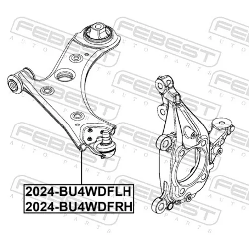 Rameno zavesenia kolies 2024-BU4WDFRH /FEBEST/ - obr. 1