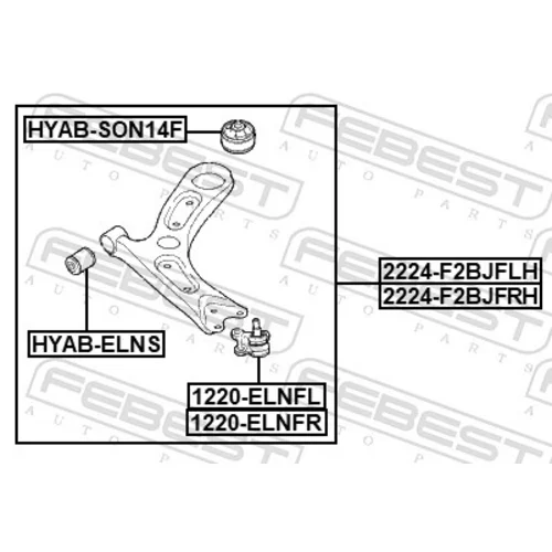Rameno zavesenia kolies 2224-F2BJFRH /FEBEST/ - obr. 1