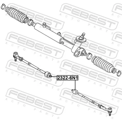 Axiálny čap tiahla riadenia 2322-6N1 /FEBEST/ - obr. 1