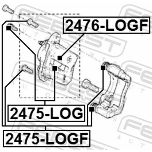 Piest brzdového strmeňa 2476-LOGF /FEBEST/ - obr. 1