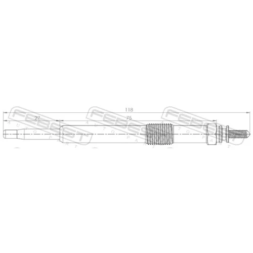 Žeraviaca sviečka 25642-004 /FEBEST/ - obr. 1