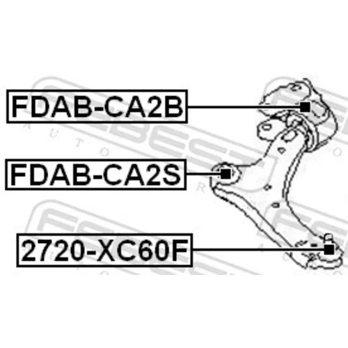 Zvislý/nosný čap 2720-XC60F /FEBEST/ - obr. 1